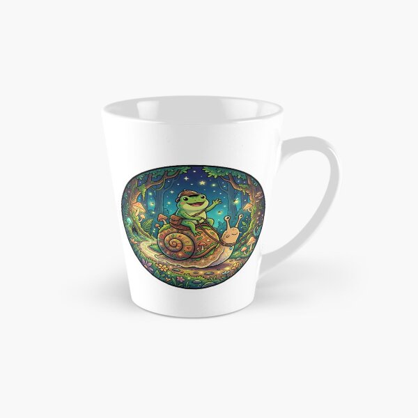 Item preview, Fantasy Frog Riding a Snail – Whimsical Forest Adventure Cartoon Art designed and sold by ArtsyExplorer.