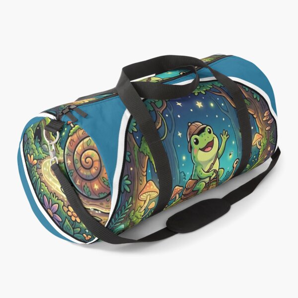 Item preview, Fantasy Frog Riding a Snail – Whimsical Forest Adventure Cartoon Art designed and sold by ArtsyExplorer.