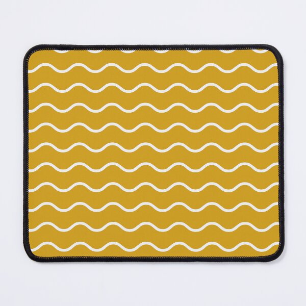 Item preview, Mustard And White Waves Pattern designed and sold by pattern-archive.