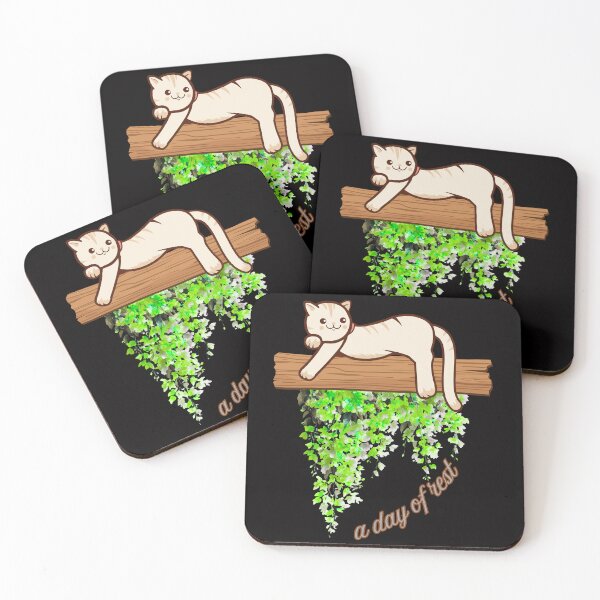 Item preview, A Day of Rest – Cute Relaxing Cat Nature Design designed and sold by Tadeusz1.