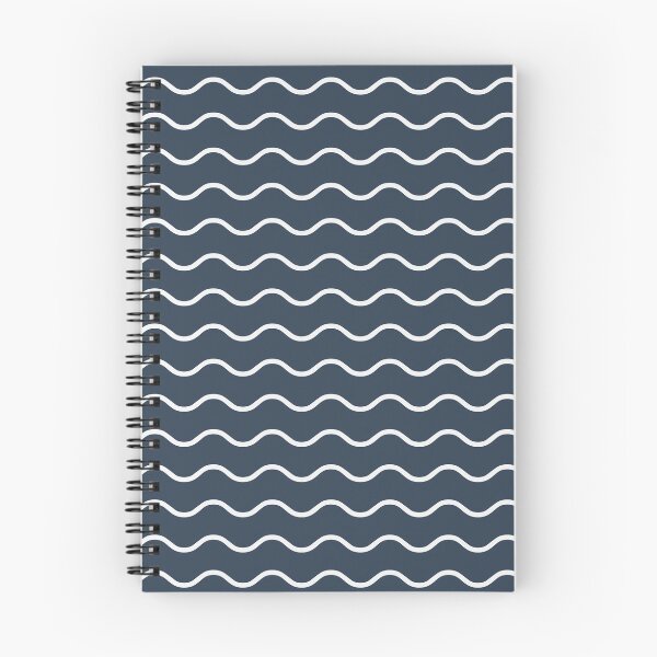 Item preview, Navy And White Waves Pattern designed and sold by pattern-archive.