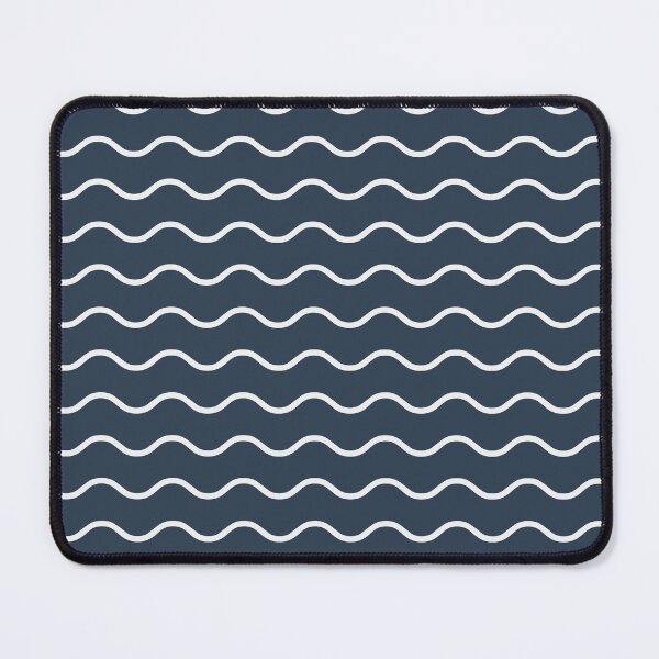Item preview, Navy And White Waves Pattern designed and sold by pattern-archive.