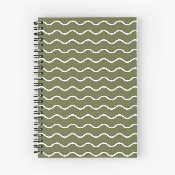 Item preview, Olive And White Waves Pattern designed and sold by pattern-archive.