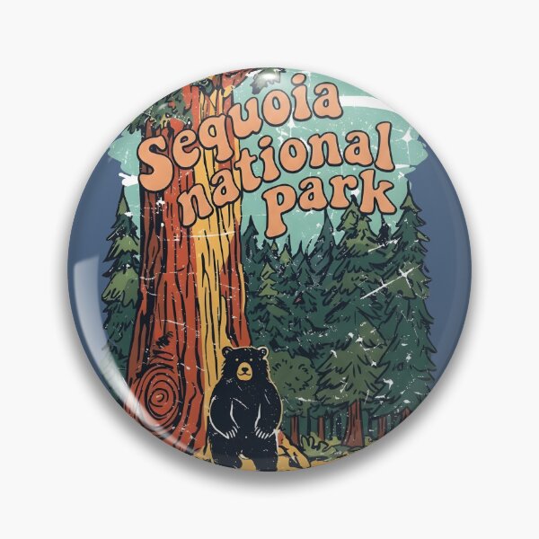Item preview, Sequoia Park Colorful Retro Tree Landscape Cute Bear  designed and sold by HowToCanadian.