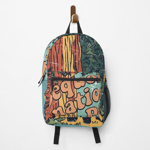 Item preview, Sequoia Park Colorful Retro Tree Landscape Cute Bear designed and sold by HowToCanadian.