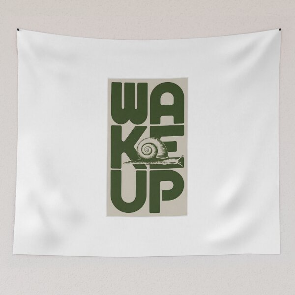 Item preview, Vintage Wake Up Snail Graphic Design designed and sold by LazyGeniusArt.