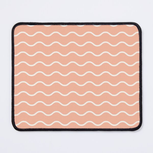 Item preview, Peach And White Waves Pattern designed and sold by pattern-archive.
