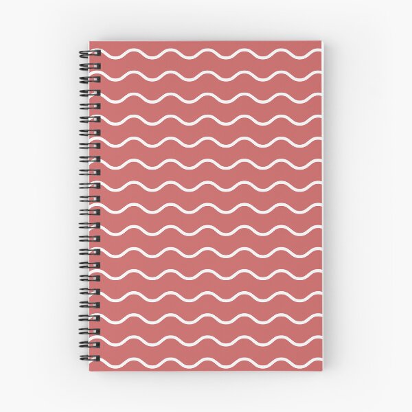 Item preview, Pastel Red And White Waves Pattern designed and sold by pattern-archive.