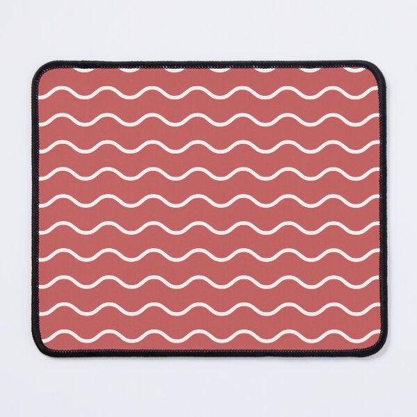 Item preview, Pastel Red And White Waves Pattern designed and sold by pattern-archive.
