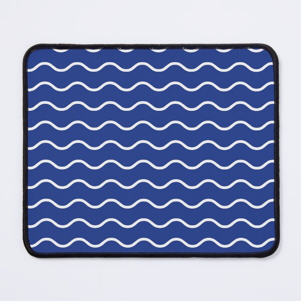 Item preview, Royal Blue And White Waves Pattern designed and sold by pattern-archive.