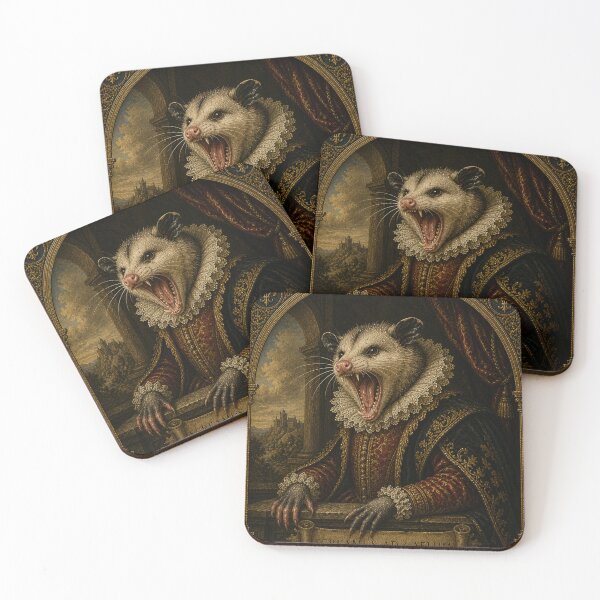 Item preview, Renaissance Possum Shirt | Royal Screaming Possum Portrait Tee designed and sold by SleepyLlamaClothes.