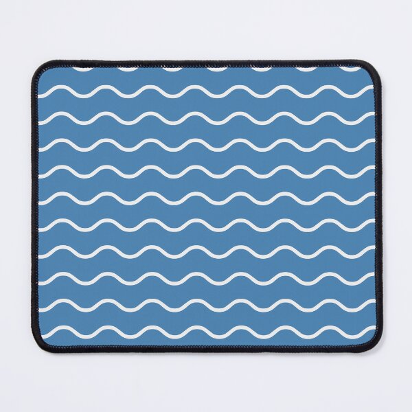 Item preview, Steel Blue And White Waves Pattern designed and sold by pattern-archive.
