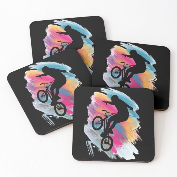 Item preview, BMX Freestyle Rider Silhouette Color Splash Street Art Design designed and sold by MattyManiac.