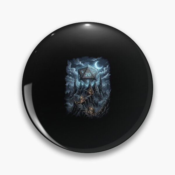 Item preview, Giant D20 Mountain Quest Fantasy RPG Art designed and sold by Fenay Designs.