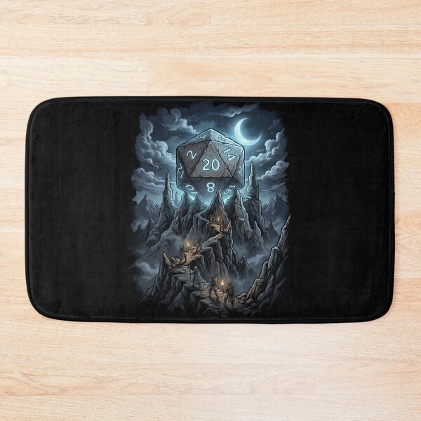 Item preview, Giant D20 Mountain Quest Fantasy RPG Art designed and sold by Fenay Designs.