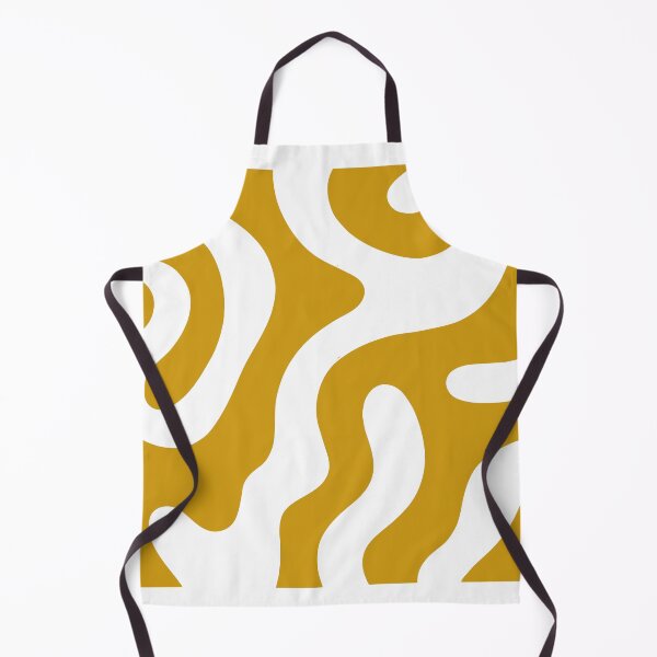 Item preview, Retro Wavy Mustard and Black Pattern designed and sold by Art-Essa.