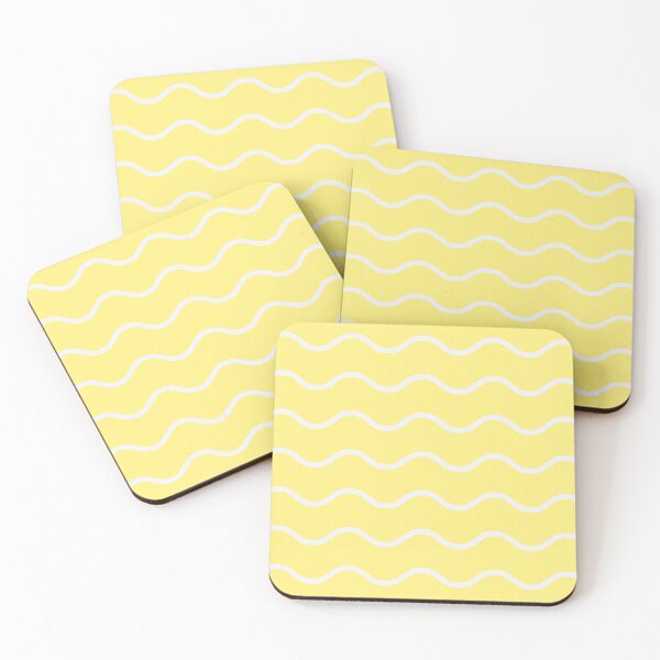 Item preview, Yellow And White Waves Pattern designed and sold by pattern-archive.