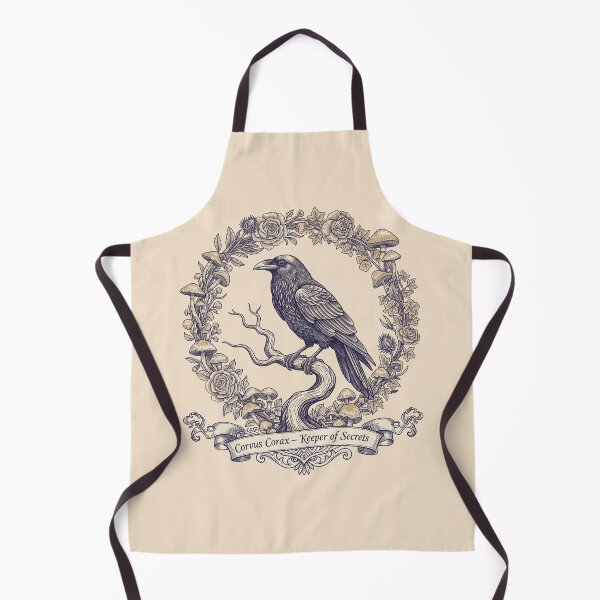 Item preview, Corvus Corax Keeper of Secrets Dark Cottagecore Raven designed and sold by PixelQ.