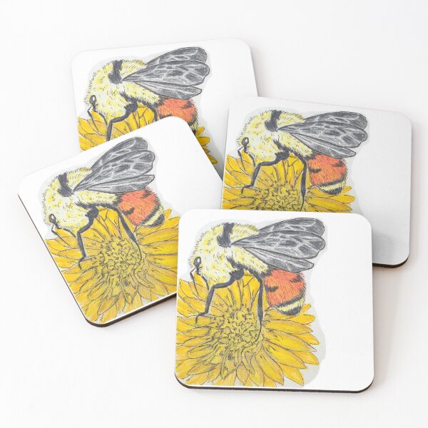 Item preview, Tricolored Bumble Bee Hand Drawn designed and sold by HouseplantsAndScamps.