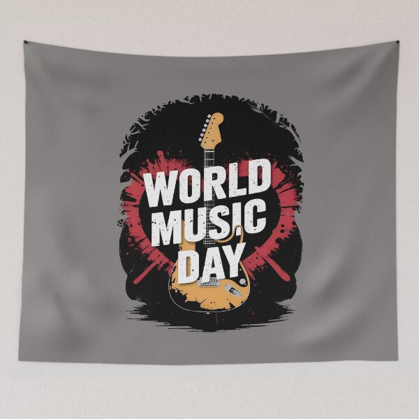 Item preview, Electric Guitar - World Music Day designed and sold by Art-Arcade6.