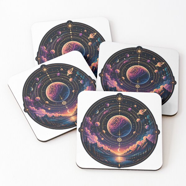Item preview, Cosmic Solar System Geometry Mountain Lake   designed and sold by Jaideep Walia.