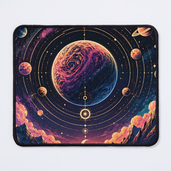 Item preview, Cosmic Solar System Geometry Mountain Lake designed and sold by Jaideep Walia.