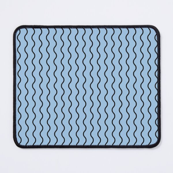 Item preview, Baby Blue And Black Waves Pattern designed and sold by pattern-archive.