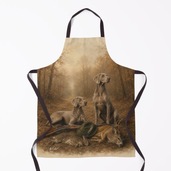 Item preview, Weimaraner – Silver Ghost Hunter | Vintage Hunting Dog Art designed and sold by TammyHunterArt.