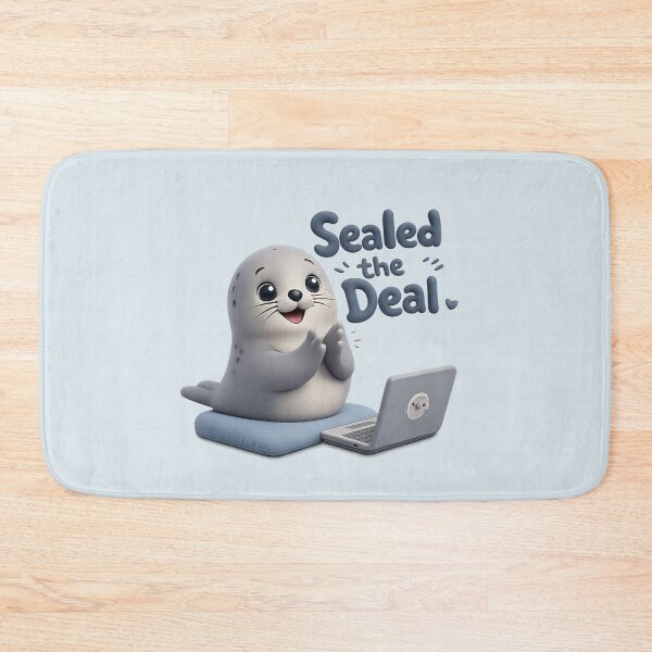 Item preview, Sealed The Deal Cute Seal Pun | Kawaii Laptop Work Vibes designed and sold by Moons Studio.