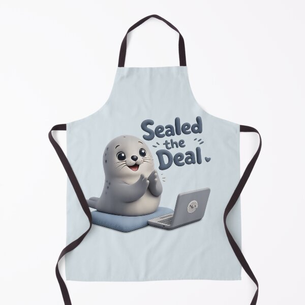 Item preview, Sealed The Deal Cute Seal Pun | Kawaii Laptop Work Vibes designed and sold by Moons Studio.