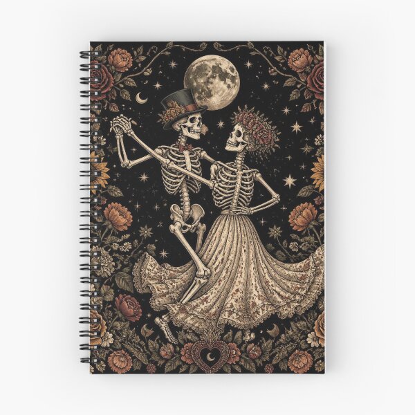 Item preview, Vintage Skeleton Lovers Dancing Under Full Moon designed and sold by alvinavery.
