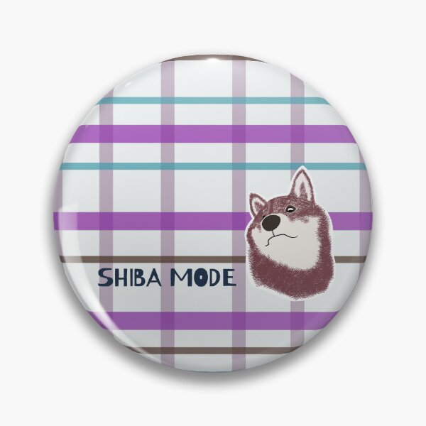 Item preview, Purple plaid with purple Shiba Inu designed and sold by ShibaCruise-On.