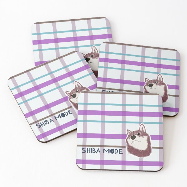 Item preview, Purple plaid with purple Shiba Inu designed and sold by ShibaCruise-On.