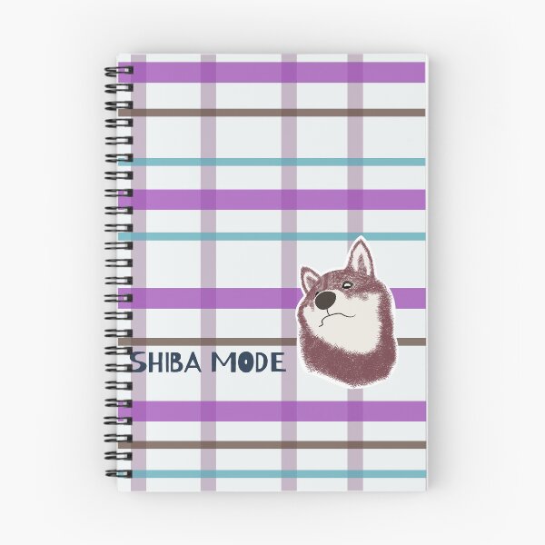 Item preview, Purple plaid with purple Shiba Inu designed and sold by ShibaCruise-On.