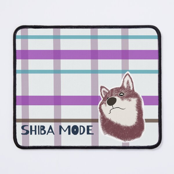 Item preview, Purple plaid with purple Shiba Inu designed and sold by ShibaCruise-On.