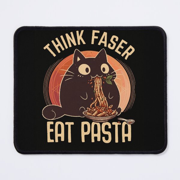 Item preview, Think Faster Eat Pasta Funny Black Cat Spaghetti Lover Vintage designed and sold by haitrieuic96.