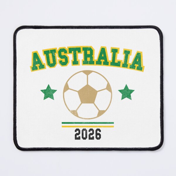 Aperçu de l'œuvre Australie 2026 — T-shirt de football vintage créée et vendue par C & T ArtLab.