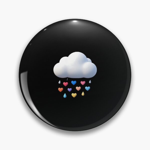 Item preview, Raining Hearts Cloud: 3D Cute Rainbow Rain Art designed and sold by artlife4.