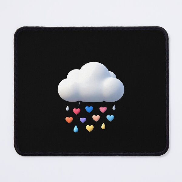 Item preview, Raining Hearts Cloud: 3D Cute Rainbow Rain Art designed and sold by artlife4.