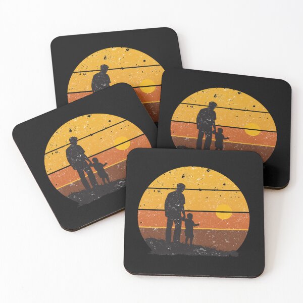 Item preview, Retro Dad and Child Sunset - Father's Day Gift designed and sold by Larams Studio.