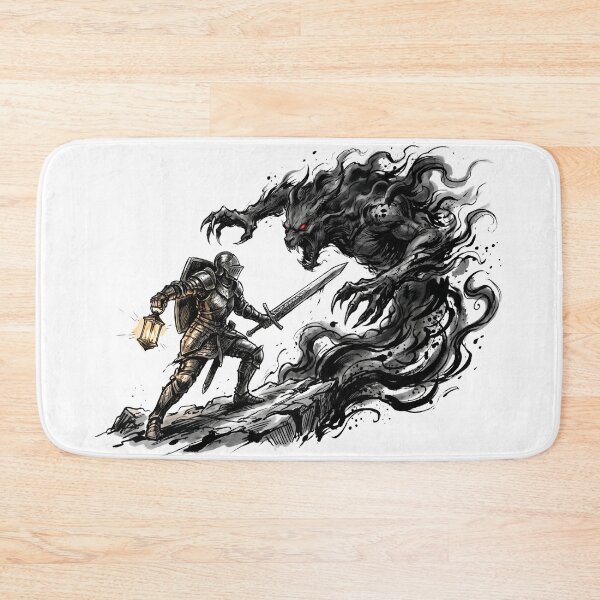 Item preview, Knight Vs Shadow Monster Dark Fantasy RPG Art designed and sold by Fenay Designs.