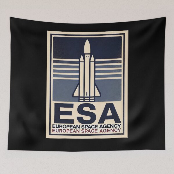 Item preview, European Space Agency Inspired Retro Space Exploration Emblem Design designed and sold by TEEJAMBOREE.
