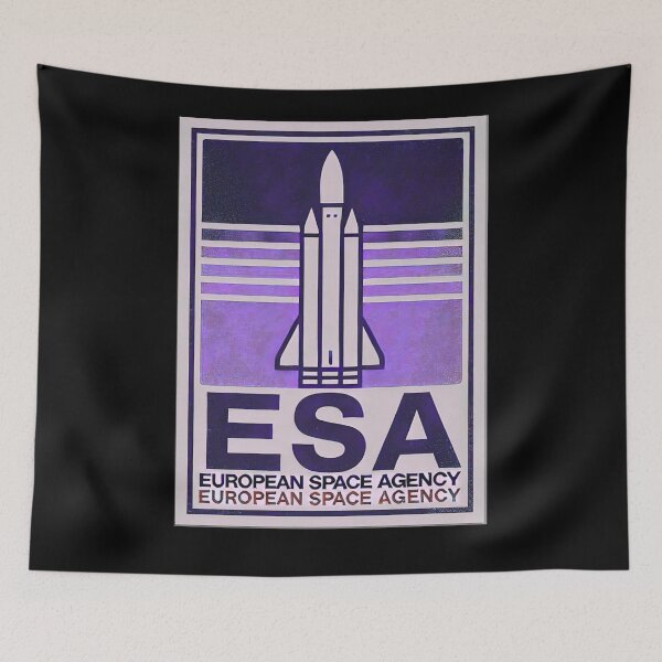 Item preview, European Space Agency Inspired Retro Space Exploration Emblem Design designed and sold by TEEJAMBOREE.