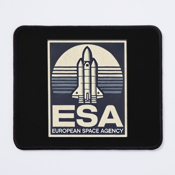 Item preview, European Space Agency Inspired Retro Space Exploration Emblem Design designed and sold by TEEJAMBOREE.