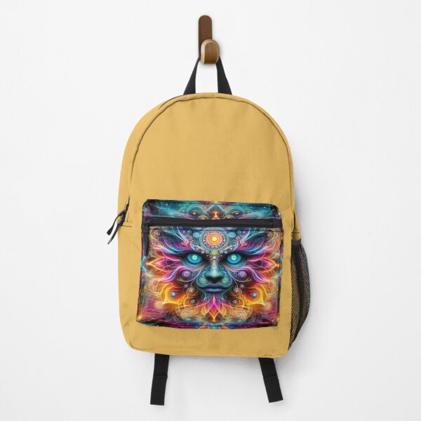 Item preview, Mystic Mandala Face – Visionary Art with cosmic glow and hypnotic eyes designed and sold by FotoworldEdel.