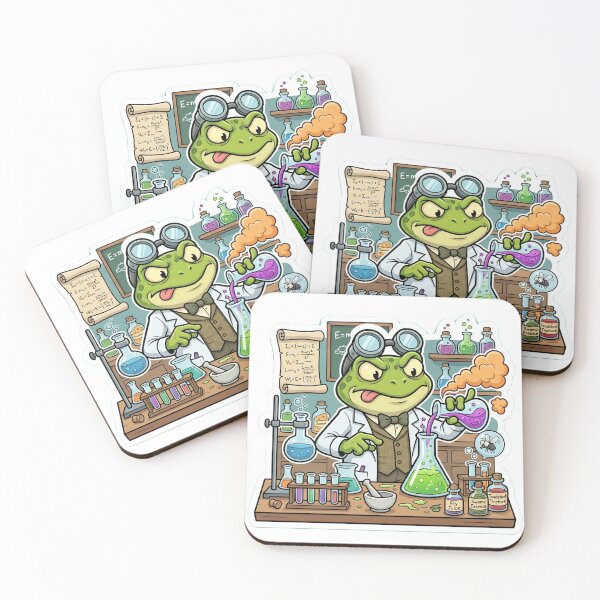 Item preview, Funny Frog Scientist Mixing Potions – Cute Cartoon Lab Adventure Art designed and sold by ArtsyExplorer.