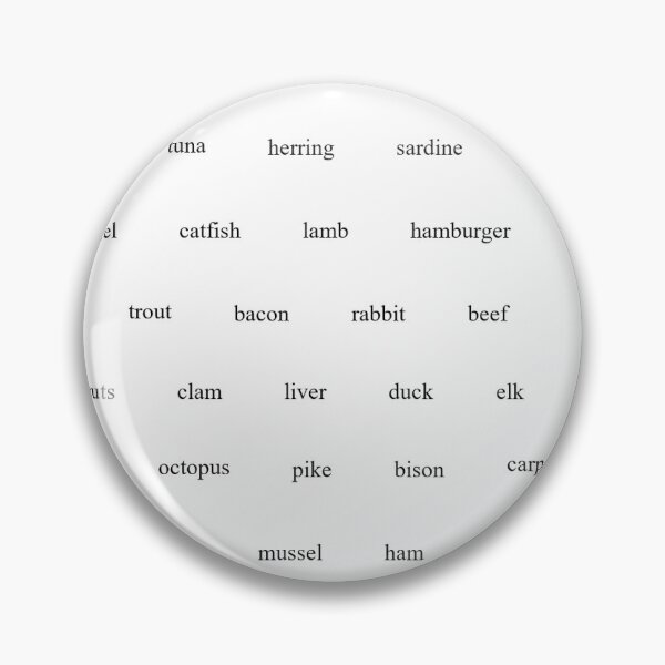Item preview, 45 Fridge or Sticker Poetry Words (Fish and Meat) designed and sold by Tiffany Munro.