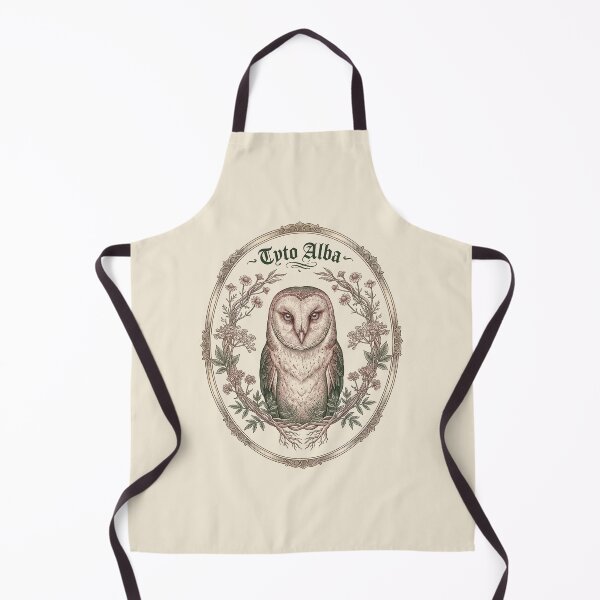 Item preview, Dark Cottagecore Barn Owl Botanical Print Tyto Alba designed and sold by PixelQ.