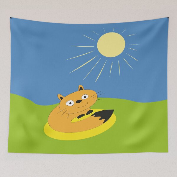 Item preview, Cozy Introvert Cat Sunbeam Humor Illustration designed and sold by Vac1.