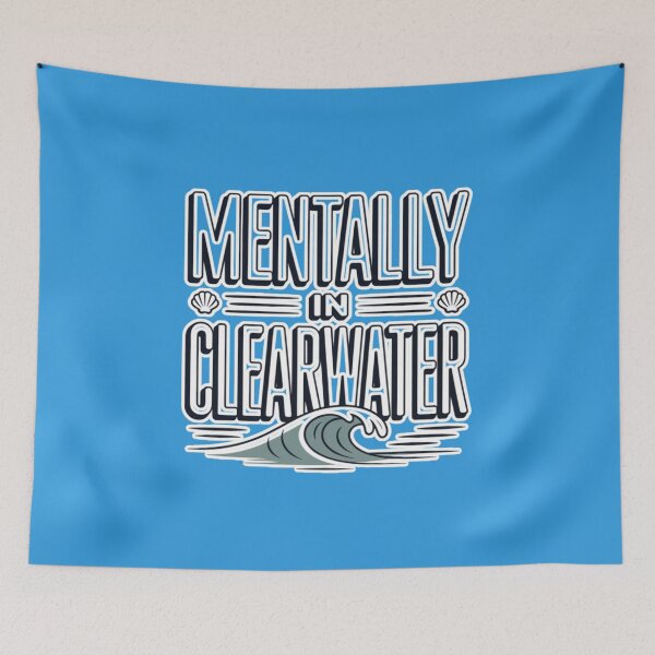 Item preview, Mentally In Clearwater Retro Beach T-Shirt | Florida Coastal Aesthetic designed and sold by Timeless Design.